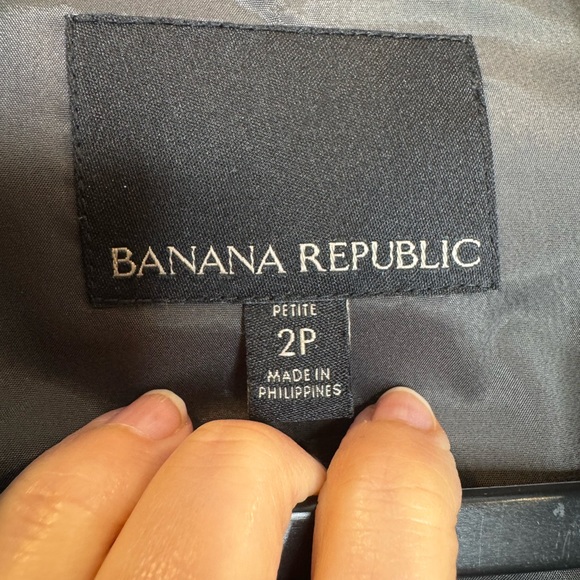 Banana Republic Black Velvet classic Blazer size 2 office holiday festive - Picture 4 of 8